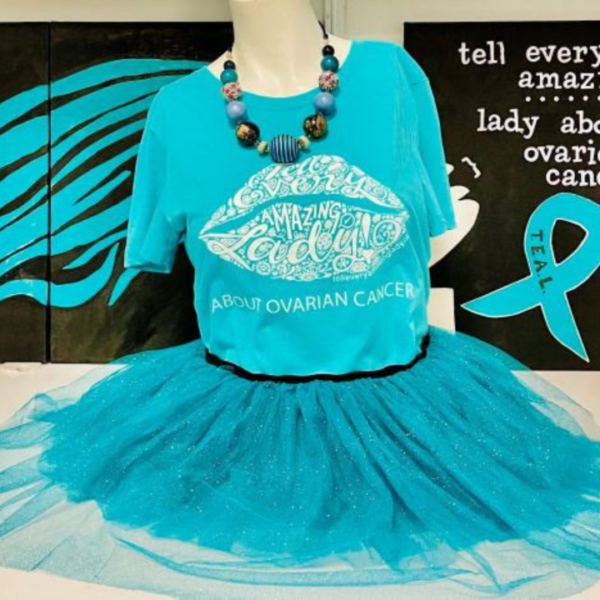 Tell Every Amazing Lady® Lip Logo Fitted Tee - Teal