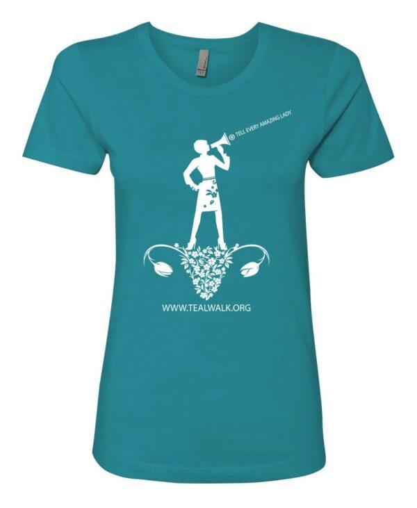 T.E.A.L.® Ovary Graphic Fitted Tee - Teal - Image 3
