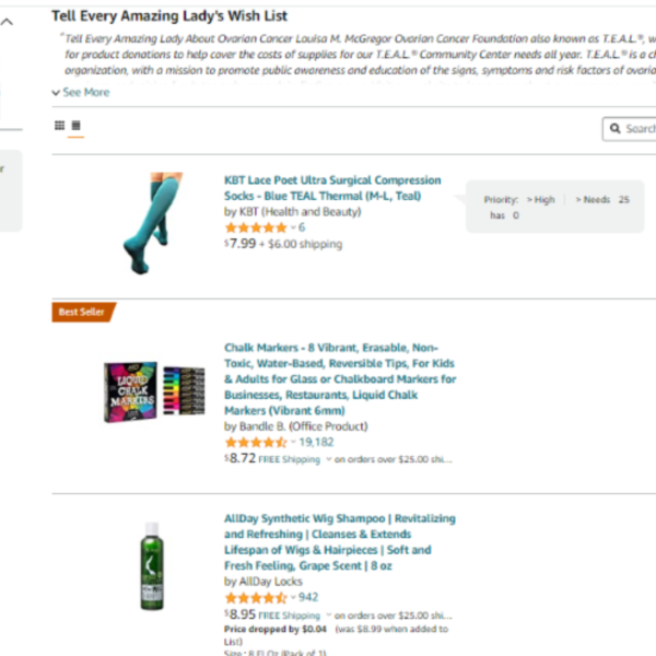 Shop Tell Every Amazing Lady's Amazon Wish List